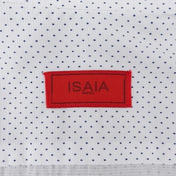 NWOT ISAIA Button-Up Long-Sleeve Shirt Men's 15.75 White - Picture 9 of 10